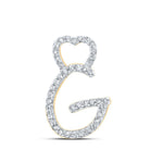 10kt Yellow Gold Diamond Initial Heart Pendant | Personalized Letter Necklace - Splendid Jewellery