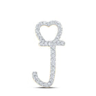 10kt Yellow Gold Diamond Initial Heart Pendant - Personalized Love and Romance Necklace - Splendid Jewellery
