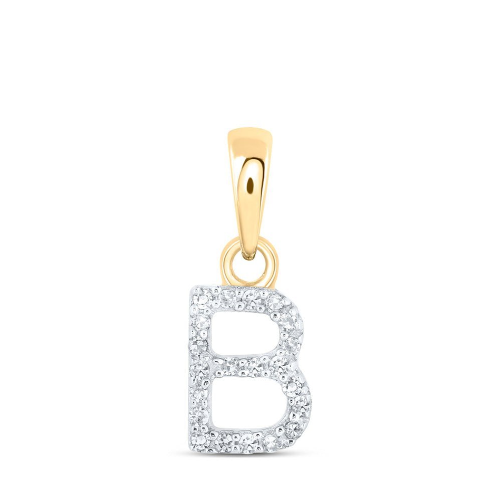 10kt Yellow Gold Diamond Initial & Letter Pendant: A Personalized Symbol of Elegance and Identity - Splendid Jewellery