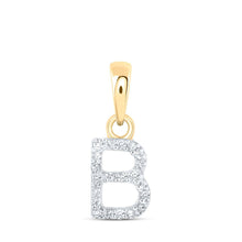 Load image into Gallery viewer, 10kt Yellow Gold Diamond Initial &amp; Letter Pendant: A Personalized Symbol of Elegance and Identity - Splendid Jewellery