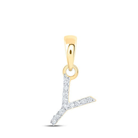 10kt Yellow Gold Diamond Initial & Letter Pendant - A Personalized Symbol of Love and Elegance - Splendid Jewellery