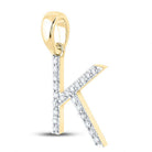 10kt Yellow Gold Diamond Initial & Letter Pendant - A Radiant Expression of Individuality and Elegance - Splendid Jewellery