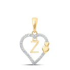 10kt Yellow Gold Diamond Initial & Letter Pendant: A Romantic Expression of Love and Individuality - Splendid Jewellery