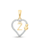 10kt Yellow Gold Diamond Initial & Letter Pendant: A Romantic Expression of Love and Individuality - Splendid Jewellery