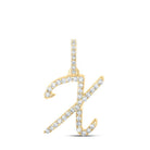 10kt Yellow Gold Diamond Initial & Letter Pendant - A Sparkling Symphony of Elegance and Individuality - Splendid Jewellery