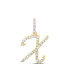10kt Yellow Gold Diamond Initial & Letter Pendant - A Sparkling Symphony of Elegance and Individuality - Splendid Jewellery