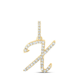10kt Yellow Gold Diamond Initial & Letter Pendant - A Sparkling Symphony of Elegance and Individuality - Splendid Jewellery
