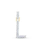 10kt Yellow Gold Diamond Initial & Letter Pendant - Personalize Your Style - Splendid Jewellery
