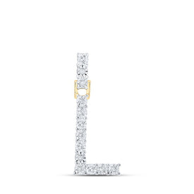 10kt Yellow Gold Diamond Initial & Letter Pendant - Personalize Your Style - Splendid Jewellery