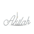 10kt Yellow Gold Diamond Initial & Letter Pendant | Personalized AKILAH Name Charm Necklace 1 Cttw | Splendid Jewellery - Splendid Jewellery