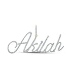 10kt Yellow Gold Diamond Initial & Letter Pendant | Personalized AKILAH Name Charm Necklace 1 Cttw | Splendid Jewellery - Splendid Jewellery