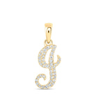 10kt Yellow Gold Diamond Initial & Letter Pendant - Personalized Elegance - Splendid Jewellery