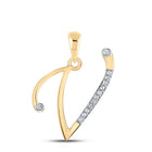 10kt Yellow Gold Diamond Initial & Letter Pendant: Personalized Elegance - Splendid Jewellery