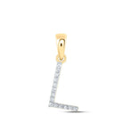 10kt Yellow Gold Diamond Initial & Letter Pendant | Personalized Elegance - Splendid Jewellery