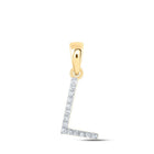 10kt Yellow Gold Diamond Initial & Letter Pendant | Personalized Elegance - Splendid Jewellery