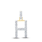 10kt Yellow Gold Diamond Initial & Letter Pendant - Personalized Elegance - Splendid Jewellery