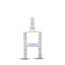 Load image into Gallery viewer, 10kt Yellow Gold Diamond Initial &amp; Letter Pendant - Personalized Elegance - Splendid Jewellery