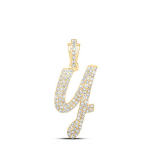 Load image into Gallery viewer, 10kt Yellow Gold Diamond Initial &amp; Letter Pendant - Personalized Elegance - Splendid Jewellery