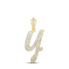 10kt Yellow Gold Diamond Initial & Letter Pendant - Personalized Elegance - Splendid Jewellery