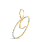 10kt Yellow Gold Diamond Initial & Letter Pendant - Personalized Elegance - Splendid Jewellery