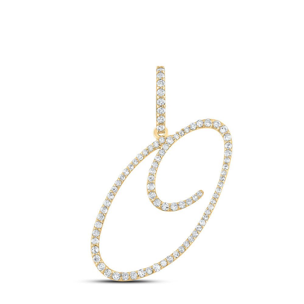 10kt Yellow Gold Diamond Initial & Letter Pendant - Personalized Elegance - Splendid Jewellery