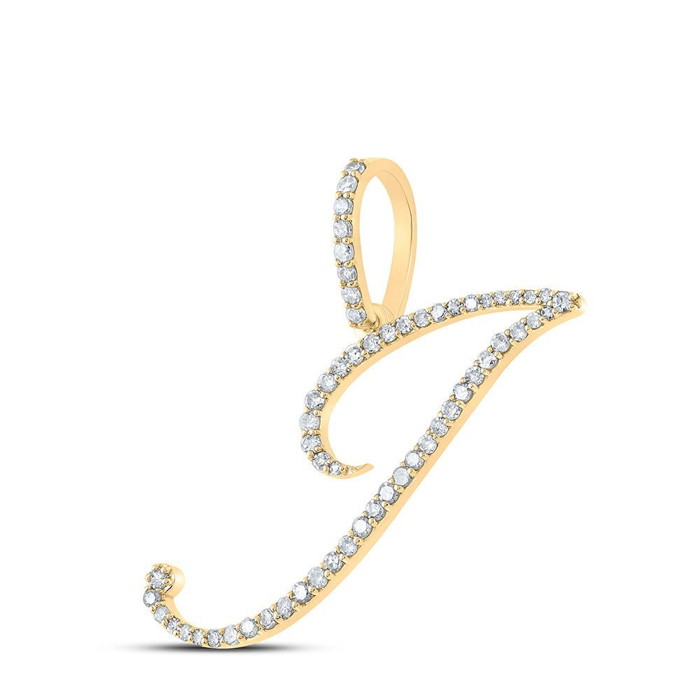 10kt Yellow Gold Diamond Initial & Letter Pendant - Personalized Elegance and Brilliance - Splendid Jewellery
