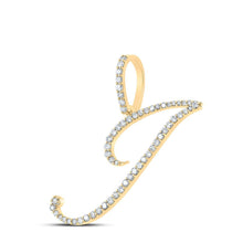 Load image into Gallery viewer, 10kt Yellow Gold Diamond Initial &amp; Letter Pendant - Personalized Elegance and Brilliance - Splendid Jewellery