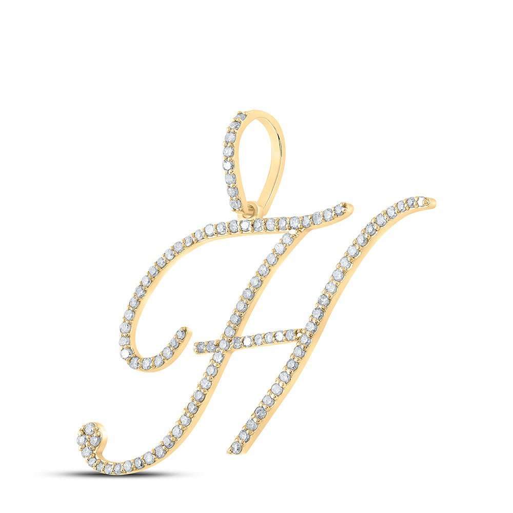 10kt Yellow Gold Diamond Initial & Letter Pendant - Personalized Elegance and Brilliance - Splendid Jewellery
