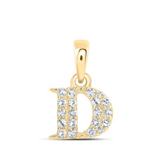 Load image into Gallery viewer, 10kt Yellow Gold Diamond Initial &amp; Letter Pendant | Personalized Elegance and Sparkle - Splendid Jewellery