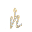 10kt Yellow Gold Diamond Initial & Letter Pendant - Personalized Elegance and Sparkle - Splendid Jewellery