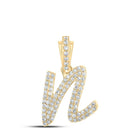 10kt Yellow Gold Diamond Initial & Letter Pendant - Personalized Elegance and Sparkle - Splendid Jewellery