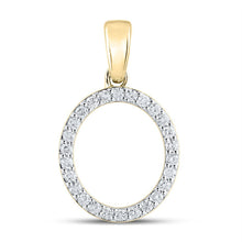 Load image into Gallery viewer, 10kt Yellow Gold Diamond Initial &amp; Letter Pendant: Personalized Elegance and Sparkling Brilliance - Splendid Jewellery