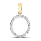 10kt Yellow Gold Diamond Initial & Letter Pendant: Personalized Elegance and Sparkling Brilliance - Splendid Jewellery