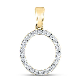 10kt Yellow Gold Diamond Initial & Letter Pendant: Personalized Elegance and Sparkling Brilliance - Splendid Jewellery