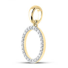 10kt Yellow Gold Diamond Initial & Letter Pendant: Personalized Elegance and Sparkling Brilliance - Splendid Jewellery