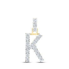 Load image into Gallery viewer, 10kt Yellow Gold Diamond Initial &amp; Letter Pendant - Personalized Elegance in Every Sparkle - Splendid Jewellery