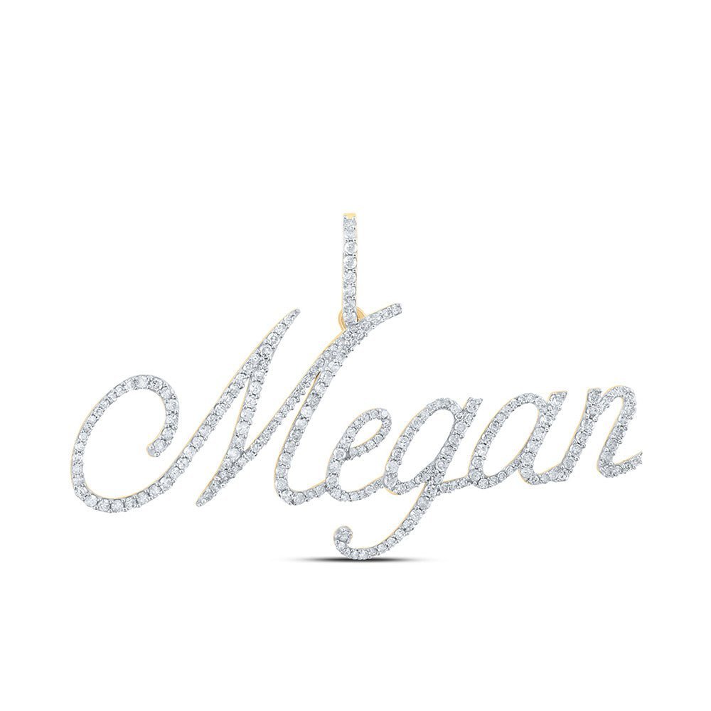 10kt Yellow Gold Diamond Initial & Letter Pendant - Personalized Elegance with the MEGAN Name - Splendid Jewellery