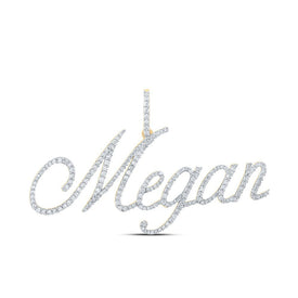 10kt Yellow Gold Diamond Initial & Letter Pendant - Personalized Elegance with the MEGAN Name - Splendid Jewellery