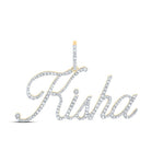 10kt Yellow Gold Diamond Initial & Letter Pendant | Personalized KISHA Name Pendant | Splendid Jewellery - Splendid Jewellery