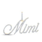 10kt Yellow Gold Diamond Initial & Letter Pendant | Personalized MIMI Name Pendant 3/4 Cttw | Splendid Jewellery - Splendid Jewellery