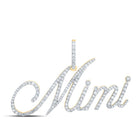10kt Yellow Gold Diamond Initial & Letter Pendant | Personalized MIMI Name Pendant 3/4 Cttw | Splendid Jewellery - Splendid Jewellery