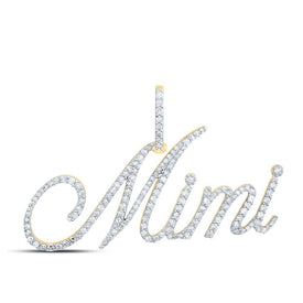 10kt Yellow Gold Diamond Initial & Letter Pendant | Personalized MIMI Name Pendant 3/4 Cttw | Splendid Jewellery - Splendid Jewellery