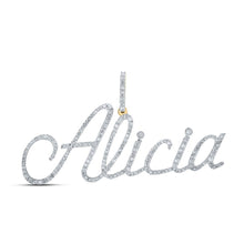 Load image into Gallery viewer, 10kt Yellow Gold Diamond Initial &amp; Letter Pendant | Personalized Name Pendant 7/8 Cttw | Splendid Jewellery - Splendid Jewellery