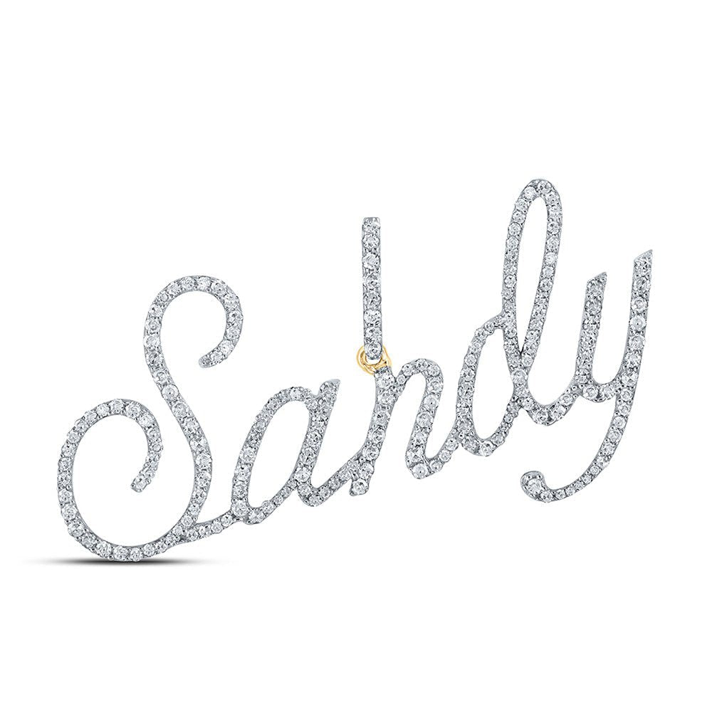 10kt Yellow Gold Diamond Initial & Letter Pendant | Personalized Sandy Name Pendant with 7/8 Cttw Diamonds | Splendid Jewellery - Splendid Jewellery