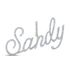 10kt Yellow Gold Diamond Initial & Letter Pendant | Personalized Sandy Name Pendant with 7/8 Cttw Diamonds | Splendid Jewellery - Splendid Jewellery