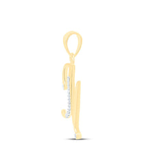 Load image into Gallery viewer, 10kt Yellow Gold Diamond Initial M Pendant Necklace | Natural Round Diamonds - Splendid Jewellery