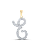 10kt Yellow Gold Diamond Initial Necklace - Personalized Elegance product  Top View from Splendid Jewellery