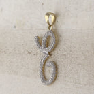 10kt Yellow Gold Diamond Initial Necklace - Personalized Elegance - Splendid Jewellery