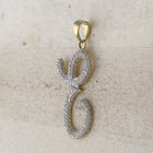 10kt Yellow Gold Diamond Initial Necklace - Personalized Elegance - Splendid Jewellery