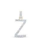 10kt Yellow Gold Diamond Initial Necklace - Personalized Elegance - Splendid Jewellery